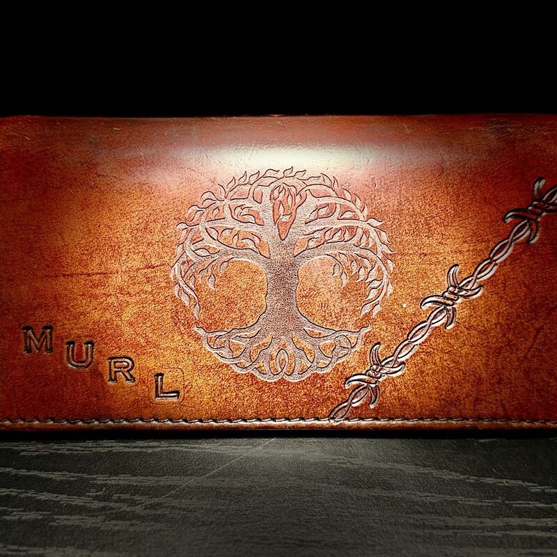 Real Leather Check Book