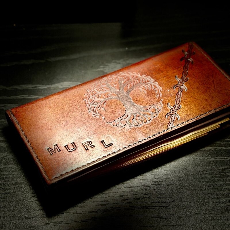 Real Leather Check Book
